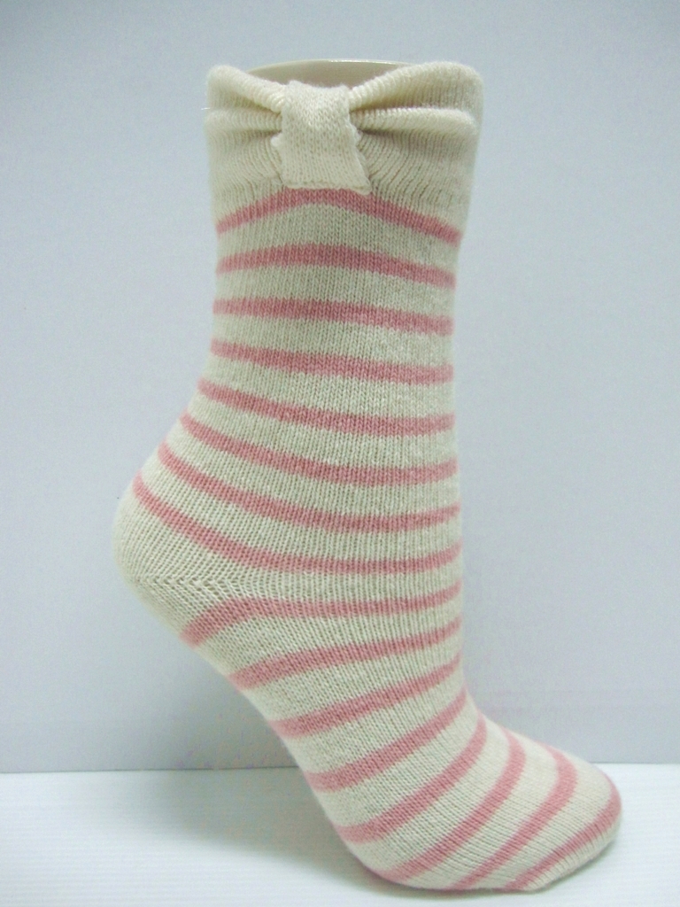 dress merino wool socks with bow design