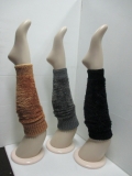fashion feather yarn knitted leg warmers