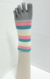 multi stripe 5 toe sock